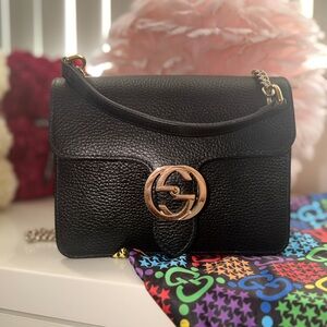 Black Leather Shoulder Bag